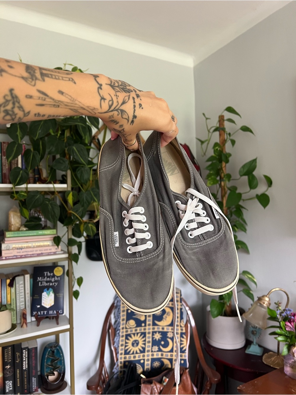 Vans Gray Canvas Low-Top Sneakers